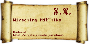 Wirsching Mónika névjegykártya